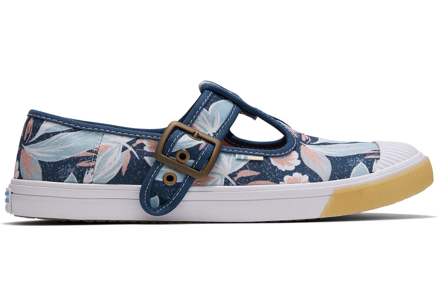 Toms Topanga Japanese Floral Print Joon - Womens Slip Ons - Blue - NZ - 129860FHN